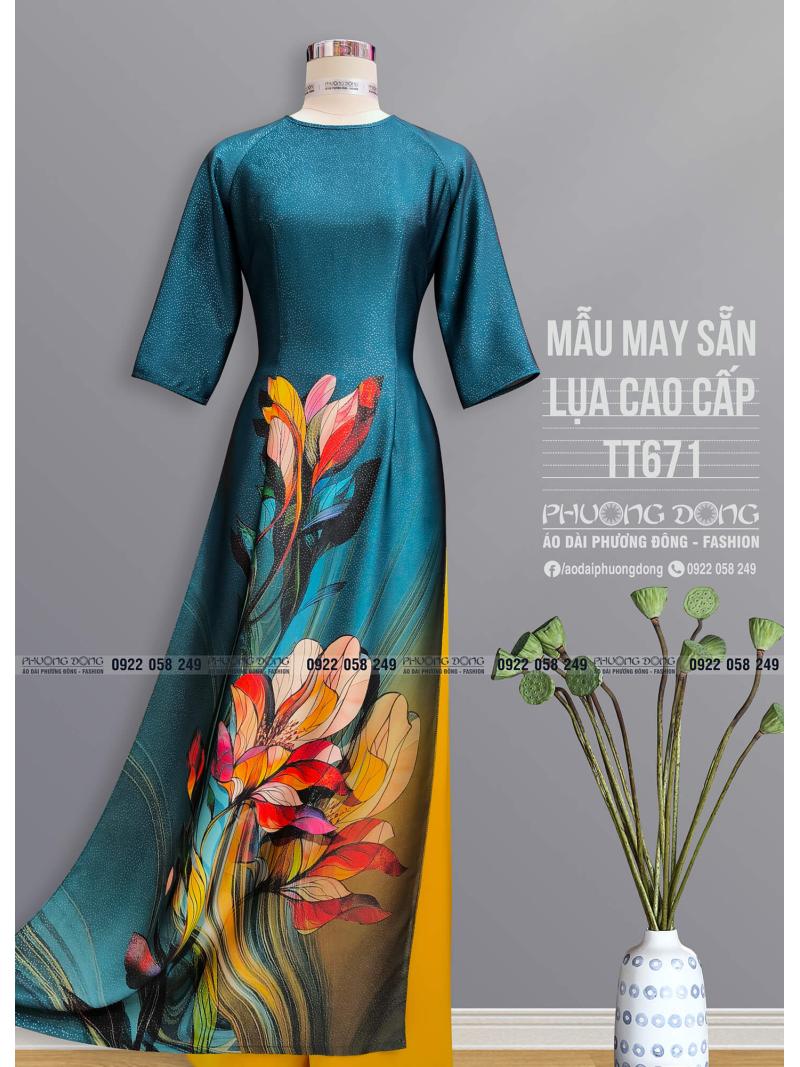 Áo Dài Truyền Thống Lụa Cao Cấp TT671